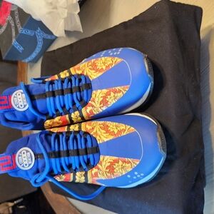 Blue and Yellow Men's Athletic Shoes